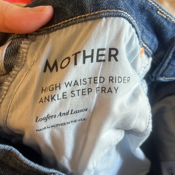 Mother High Waisted Rider Ankle Step Fray, Loafers and Lassos - 28 - Picture 10 of 11